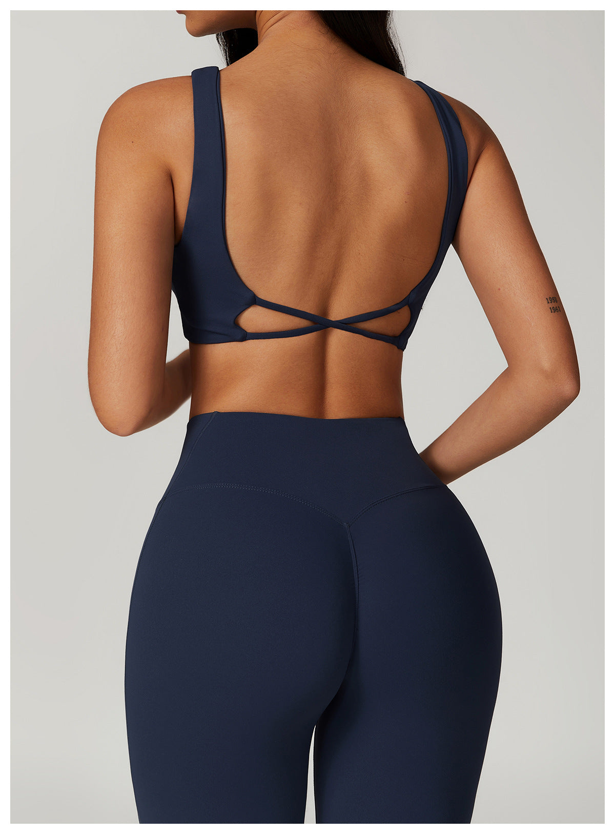 Zechuang European and American nude beauty back yoga bra wearing sexy quick-drying sports fitness tight yoga clothes 8796